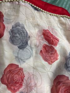 Elegant Rose Print Saree(new saree)