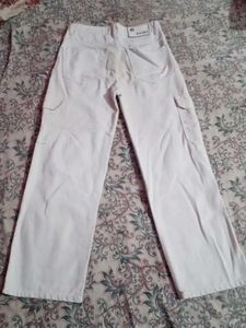 unisex White Cargo Pants