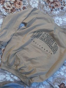 cozy beige sweatshirt