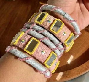 Handmade Mirror & Bead Embellished Bangles