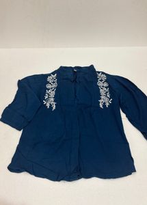 Elegant Embroidered front open Top
