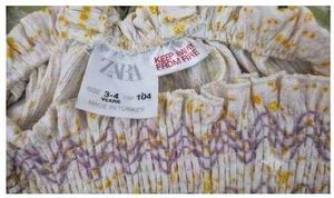 Zara Floral Smocked Dress