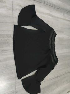Chic Black Bell Sleeve Top