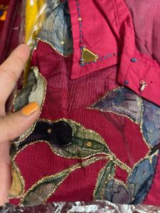 Vibrant Floral Printed Chinnon Shirt