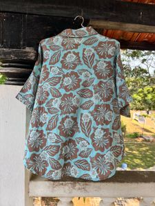 Roxy Retro Floral Print Shirt &amp; Pants Set