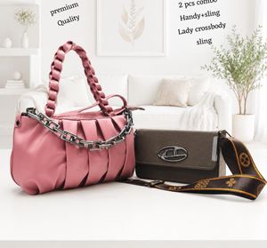 2-Piece Cream Handbag &amp; Crossbody Set