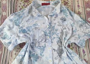 Boho Floral Print Short Sleeve Shirt