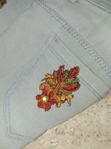Embroidered Kurti with Jeans Set