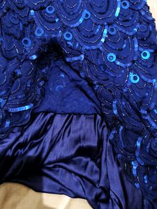 Blue Heavy Sequin Baby Doll