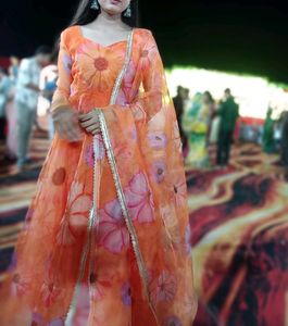🍊 ANARKALI OR GOWN WITH DUPATTA