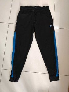 Spykar Black & Blue Track Pants