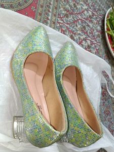 Sparkly Green Glitter heels