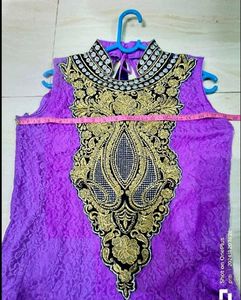 Beautiful Purple Embroidered Anarkali Gown