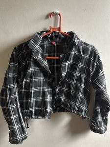Checked Cropped Shirt