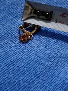 Vintage Red Gemstone Earrings