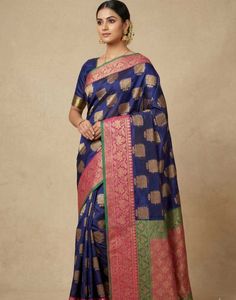 Banarasi Cotton Saree with Zari