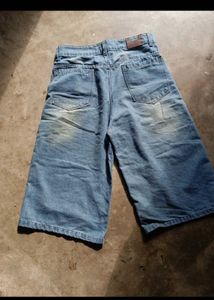 Light Wash Wide Leg Denim Culottes