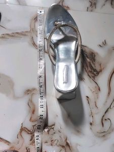 Silver Embellished Thong Sandals