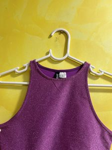 Sparkly Purple sleeveless bodycon dress