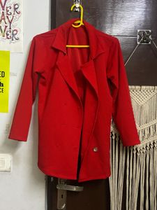 Red blazer style jacket( corporate look)