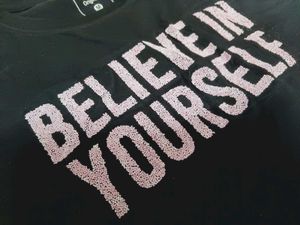 Black 'Believe In Yourself' Graphic Tee