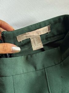 Chic Dark Green A-Line Skirt