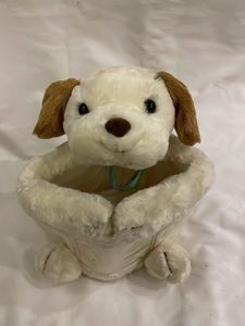 Cute Dog Plush Toy Container