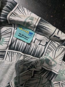 its for 12-14 year boys Blue Leaf Print Sh