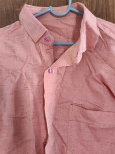Salmon Button Down Casual Shirt