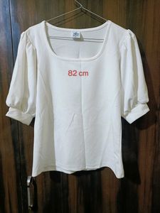 Cream Puff Sleeve Top