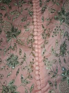 Peach Tiered Anarkali Dress