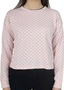 Printed Women Pink T Shirt