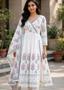 White Embroidered Kurta Set