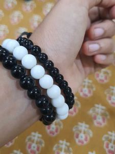 COMBO Black And White 💥Set of 3 Beaded Bracelets