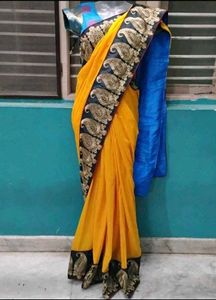 yellow wedding saree