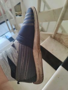 Comfortable Blue Striped Slip-Ons