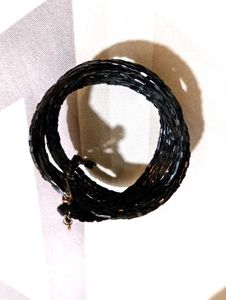 Elegant Black Beaded Bracelet