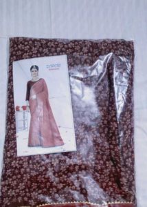 Beautiful Light Mahroon Geometric Saree