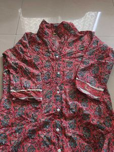 Beautiful Red Printed Kurta