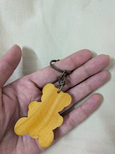 Cute Teddy Bear Keychain with "R"