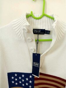 NEW RALPH LAUREN American Flag Knit Sweater