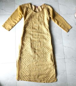 Elegant Yellow Embroidered Kurta