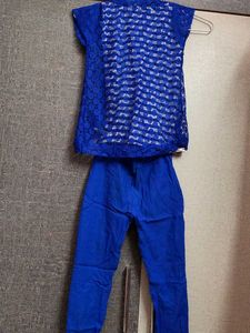 Girls Blue Striped Top, Jacket &amp; Pants Set