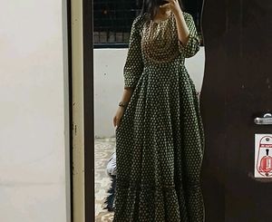 Embroided Anarkali Long Flare Dress
