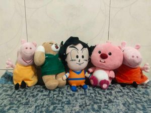 Set of 5 Cute Plush Toys