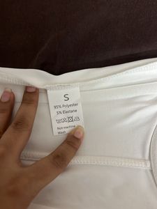 White Corset Top with Black Tie Detail
