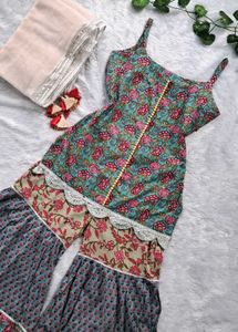 Multicolour Gharara Set