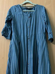 Striped Midi Shirt Dress