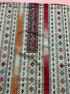 Stunning Embroidered Dress Material