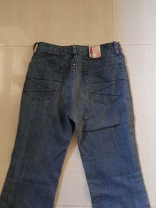 Flared Blue Denim Jeans